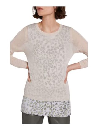 Oui Pullover Damen, Grau