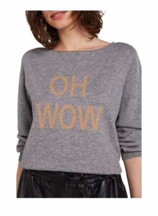 Oui Pullover Damen, Grau