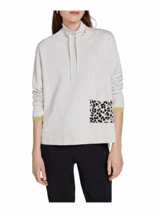 Oui Pullover Damen, Grau