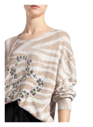 Oui Pullover Damen, Grau
