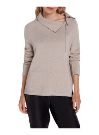 Oui Pullover Damen, Grau