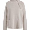 Oui Pullover Damen, Grau