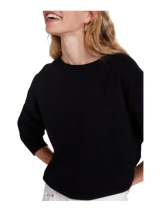 Oui Pullover Damen, Schwarz