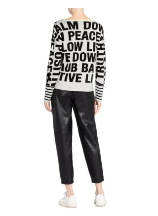 Oui Pullover Damen, Schwarz