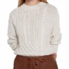 Oui Pullover Damen, Weiß