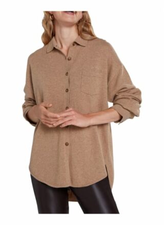 Oui Strickjacke Damen, Braun