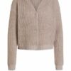 Oui Strickjacke Damen, Grau