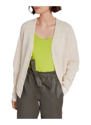 Oui Strickjacke Damen, Weiß