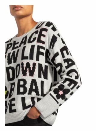 Oui Strickpullover Damen, Schwarz