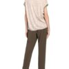 Oui T-Shirts Damen, Beige