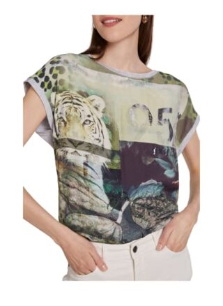 Oui T-Shirts Damen, Grau