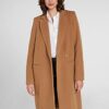 Oui Wollmantel Damen, Braun