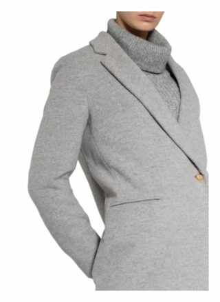 Oui Wollmantel Damen, Grau