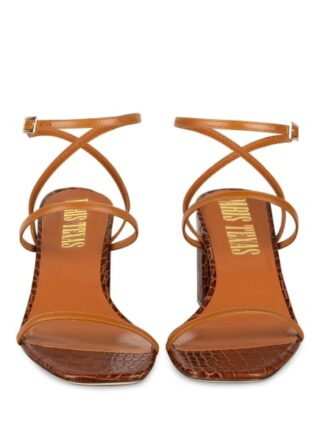 PARIS TEXAS Maria Riemchensandalen Damen, Beige