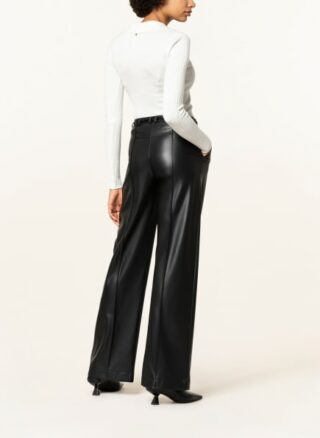 PATRIZIA PEPE Lederleggings Damen, Schwarz
