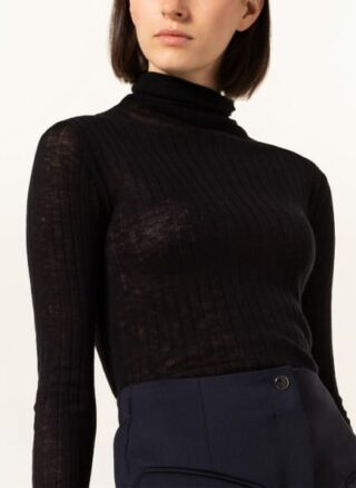 PATRIZIA PEPE Rollkragenpullover Damen, Schwarz
