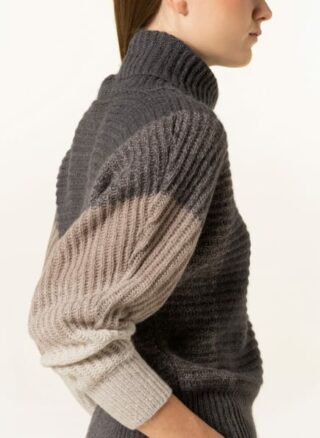 PESERICO Rollkragenpullover Damen, Grau