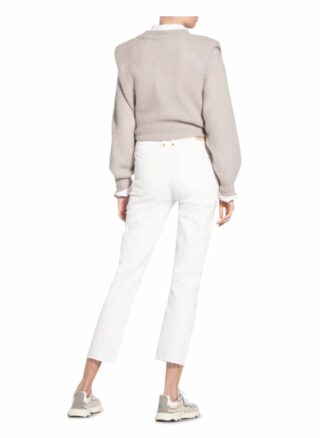 Paige Cindy Straight Leg Jeans Damen, Weiß