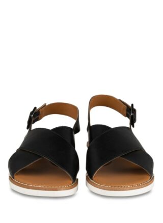 Paul Green Foulard Riemchensandalen Damen, Schwarz