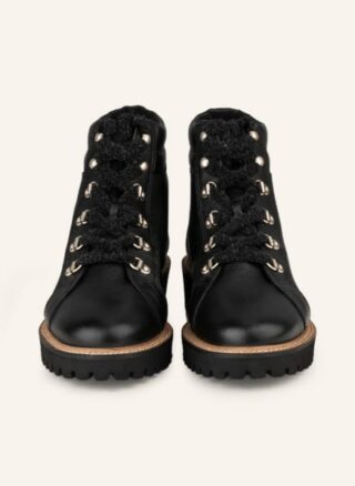 Paul Green Schnürboots Damen, Schwarz