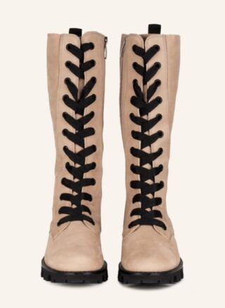 Paul Green Schnürstiefel Damen, Beige