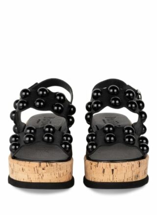Pertini Plateau-Sandalen Damen, Schwarz