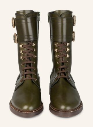 Pertini Schnürboots Damen, Grün