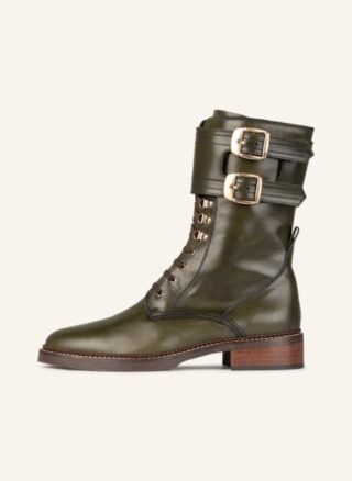 Pertini Schnürboots Damen, Grün