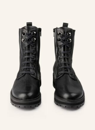 Pertini Schnürboots Damen, Schwarz