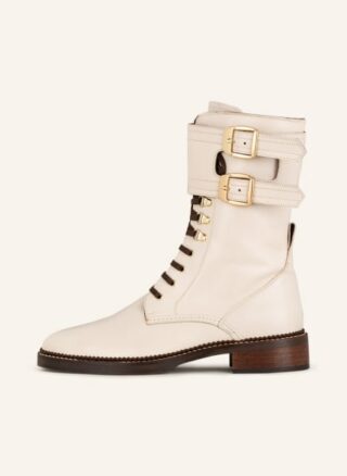 Pertini Schnürboots Damen, Weiß