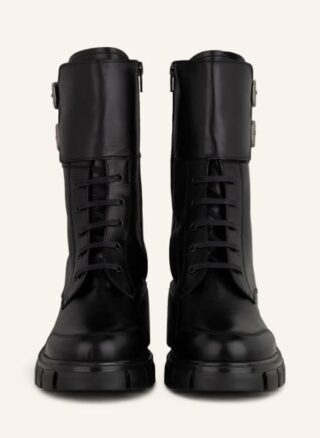 Pertini Schnürstiefel Damen, Schwarz