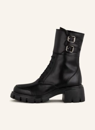 Pertini Schnürstiefel Damen, Schwarz