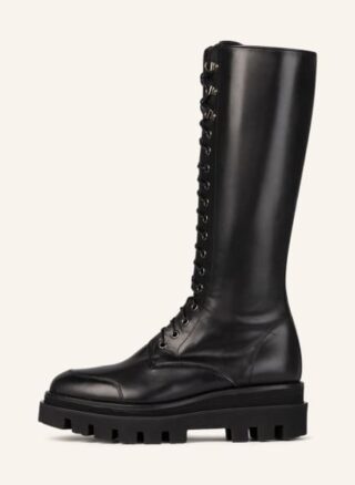 Pertini Schnürstiefel Damen, Schwarz
