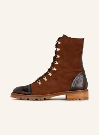 Pertini Schnürstiefeletten Damen, Braun