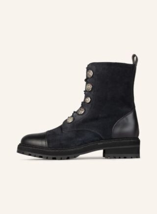 Pertini Schnürstiefeletten Damen, Schwarz