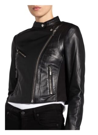 Princess GOES HOLLYWOOD Lederjacke Damen, Schwarz