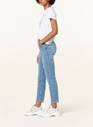 RE/DONE 90s High Rise Ankle Crop 7/8 Skinny Jeans Damen, Blau