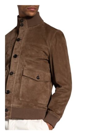 REISS Angel Lederjacke Herren, Braun
