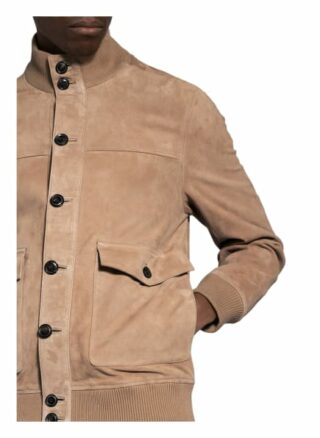 REISS Angel Lederjacke Herren, Braun