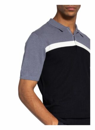 REISS Cairns Strick-Poloshirt Herren, Blau
