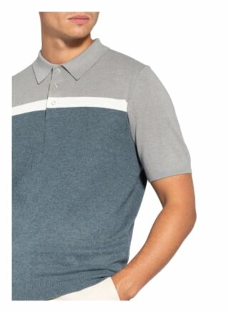 REISS Cairns Strick-Poloshirt Herren, Blau