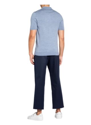 REISS Duchie Strick-Poloshirt Herren, Blau