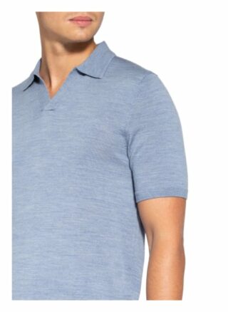 REISS Duchie Strick-Poloshirt Herren, Blau