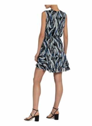 REISS Elsie Ausgestelltes Kleid Damen, Schwarz