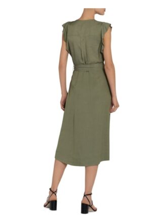 REISS Emma Ausgestelltes Kleid Damen, Grün