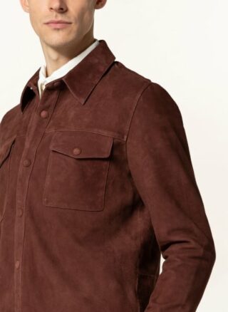 REISS Florida Overshirt Herren, Braun