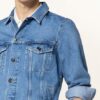 REISS Gato Jeansjacke Herren, Blau