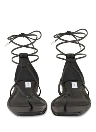 REISS Kali Riemchensandalen Damen, Schwarz