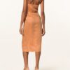 REISS Kay Leinenkleid Damen, Braun