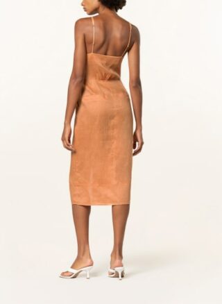 REISS Kay Leinenkleid Damen, Braun